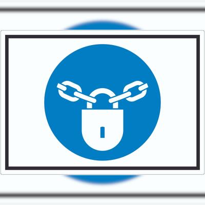 HB-Druck Verschlossen halten Symbol Aufkleber A0 (841x1189mm)