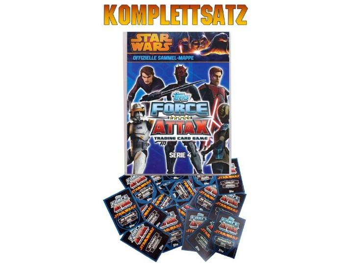 FA4 - Spar 13 - Komplettsatz ALLE 240 Karten+Sammelalbum - Star Wars Force Attax - Serie 4