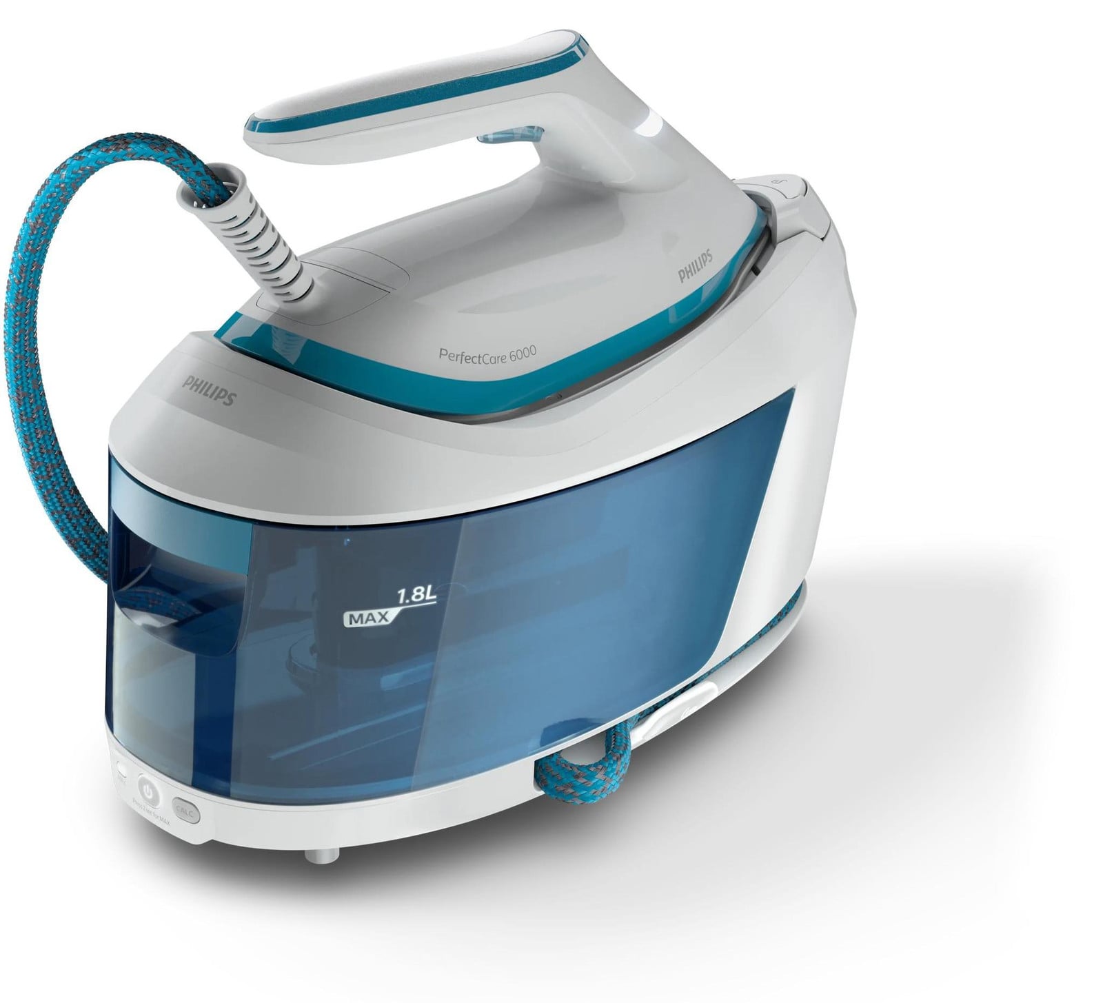 Philips PerfectCare stoomstrijkijzer serie 6000, 130 g/min, blauw (PSG6022/20)