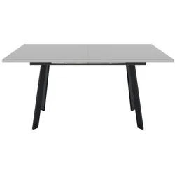 Mäusbacher Esstisch mit Auszug Vitrum 160/210 x 90 cm Glas Kreidegrau 160