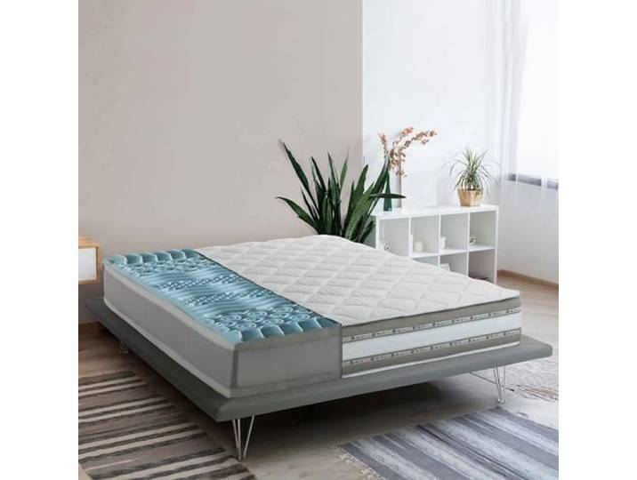 Talamo Italia - Teodora-Doppelmatratze, Memory Foam- und Gel-Matratze mit 9 differenzierten Zonen, 100 % Made in Italy, milbenhemmend und hypoallergen, 140 x 200 x 27 cm