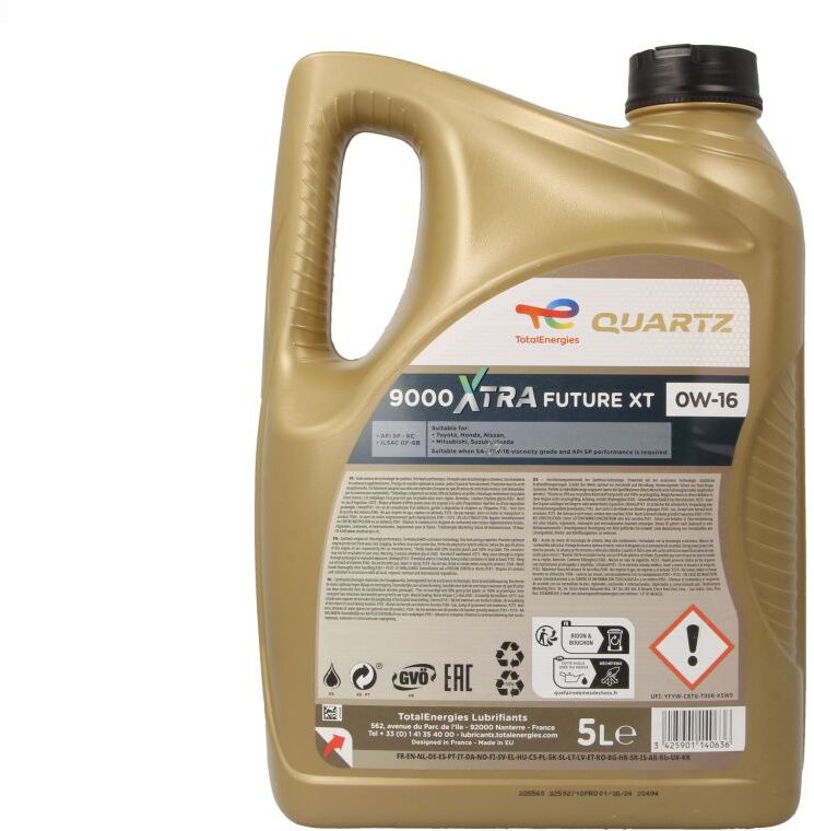 Moottoriöljy Totalenergies 2225560 Quartz 9000 Future Xt 0w16 5l