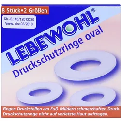 Lebewohl Druckschutzringe oval 8 St