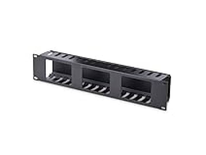 StarTech Goulotte Horizontale à Doigts 2U avec Couvercle, Rack 19po, Acier