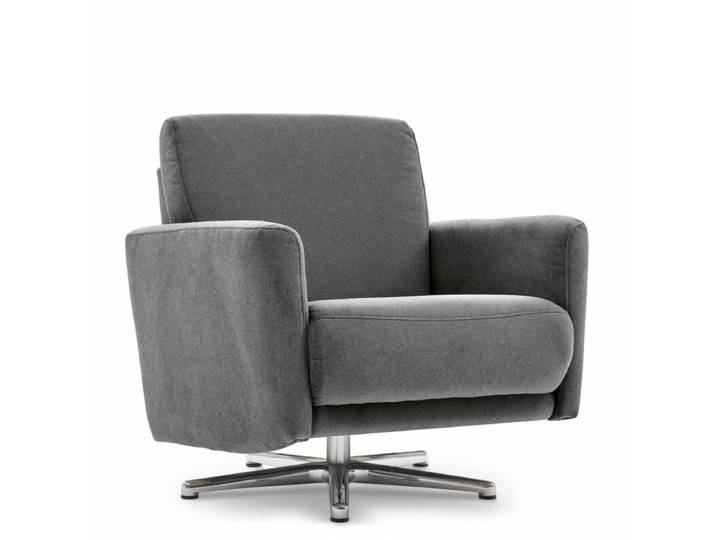 Calizza Interiors Lari Sessel - Flachgewebe in Samt-Optik multiCOLOR 1032 grey - ohne Zusatzausstattung Modern, Zeitlos