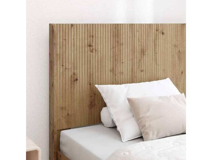 SKTQYQO Bettgestell mit Stauraum und Kopfteil, Eichenholz, handgefertigt Technisches Holz, Lattenrost, modernes Design, einfache Wartung