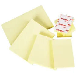 Kores Haftnotizen 'notes', 50 x 40 mm, blanko, gelb