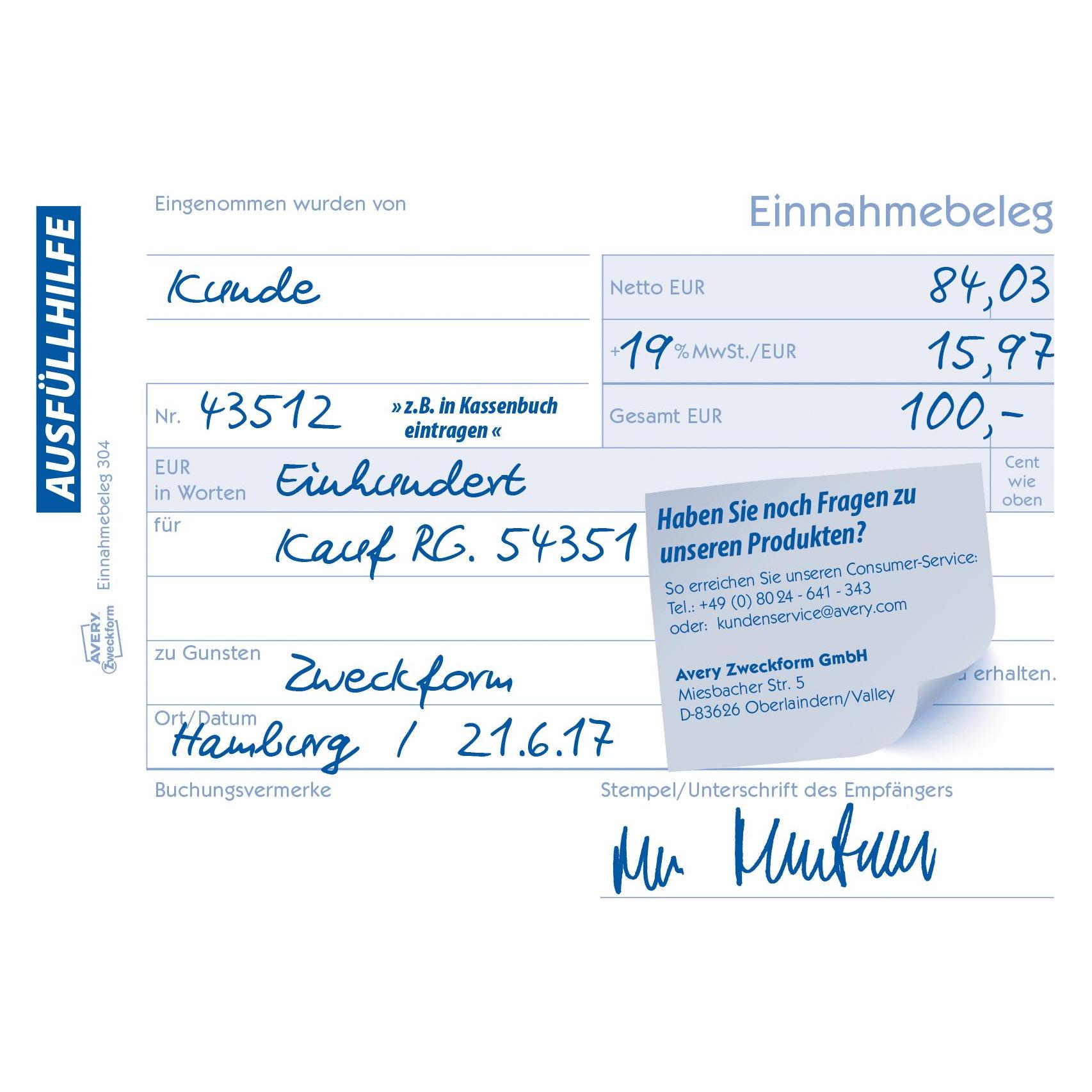 Avery Einnahmebeleg (21139053)