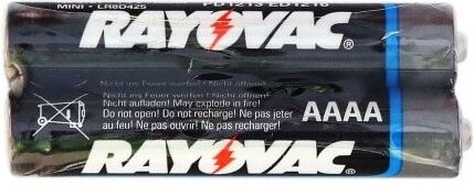 Blister 2 Pilhas Alcalinas LR61 AAAA - RAYOVAC