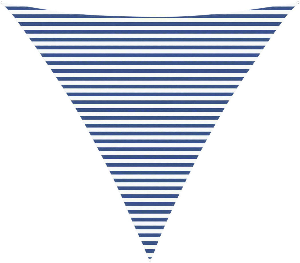 Vidaxl Sunshade Sail Oxford Fabric Triangular Shade Sail Sunscreen Canopy Blue/White 5m W x 5m L x 5m D