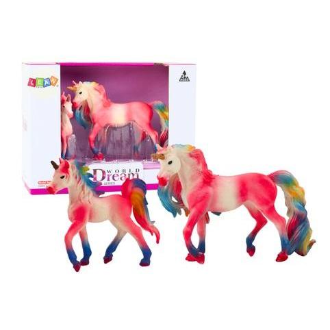 Lean Toys Sammelfiguren eines Einhorns mit Jungem (49671534)