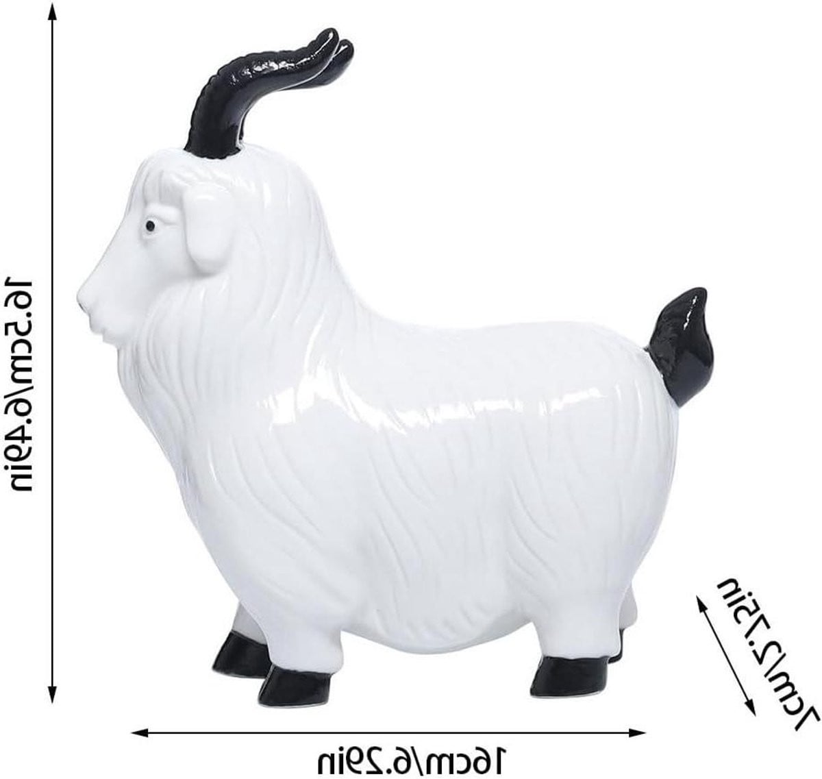 Keramiek Schapen Beeldje voor Bureau Decoratie met Levensechte Afwerking