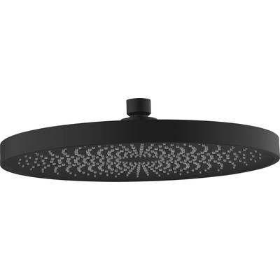 Kopfbrause WENKO "Softwater", schwarz, B:26cm T:26cm, Duschköpfe, Chrom/Schwarz, Ø 26 cm