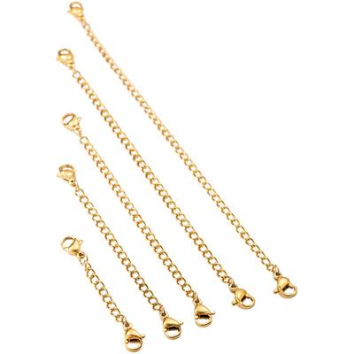 Kettenverlängerung FIRETTI "Schmuck Geschenk Verlängerung für Armbänder, Ketten und Fußketten", gold (gelbgoldfarben), Schmuck-Wechselteile, DamenB:2mm, Edelstahl, Made in Germany, B:2mm