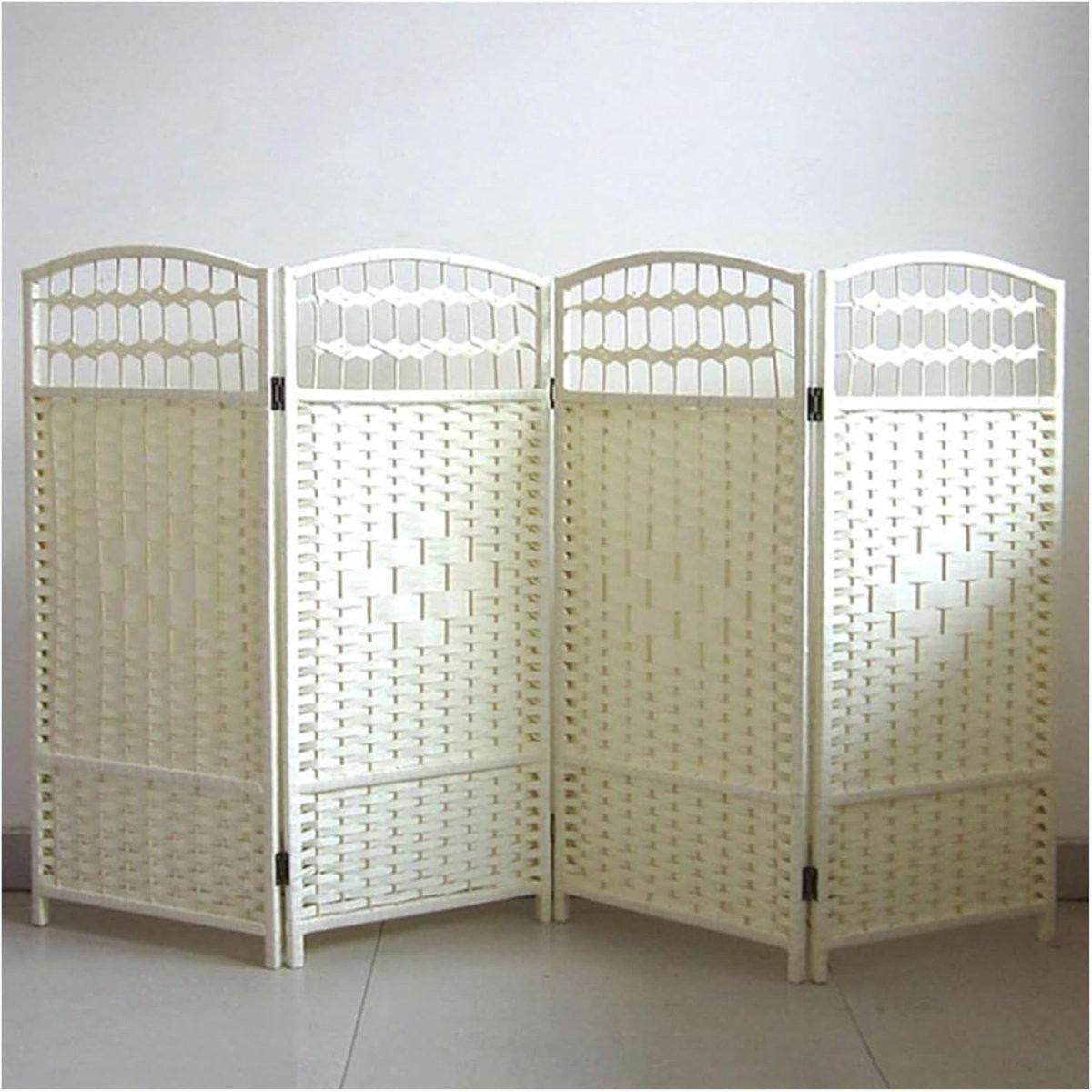 Set van 5 Opvouwbare Privacy Wand Schermen voor Ruimteverdeling - Wit - B/D/H: 80 x 40 cm