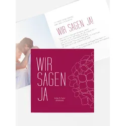 Hochzeitseinladungen selbst gestalten mit Spruch und Fotos im Onlinedesigner bei Meine-Kartenmanufaktur.de