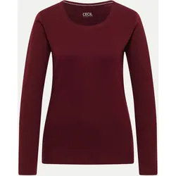 Basic Langarmshirt Pia Rot XXL