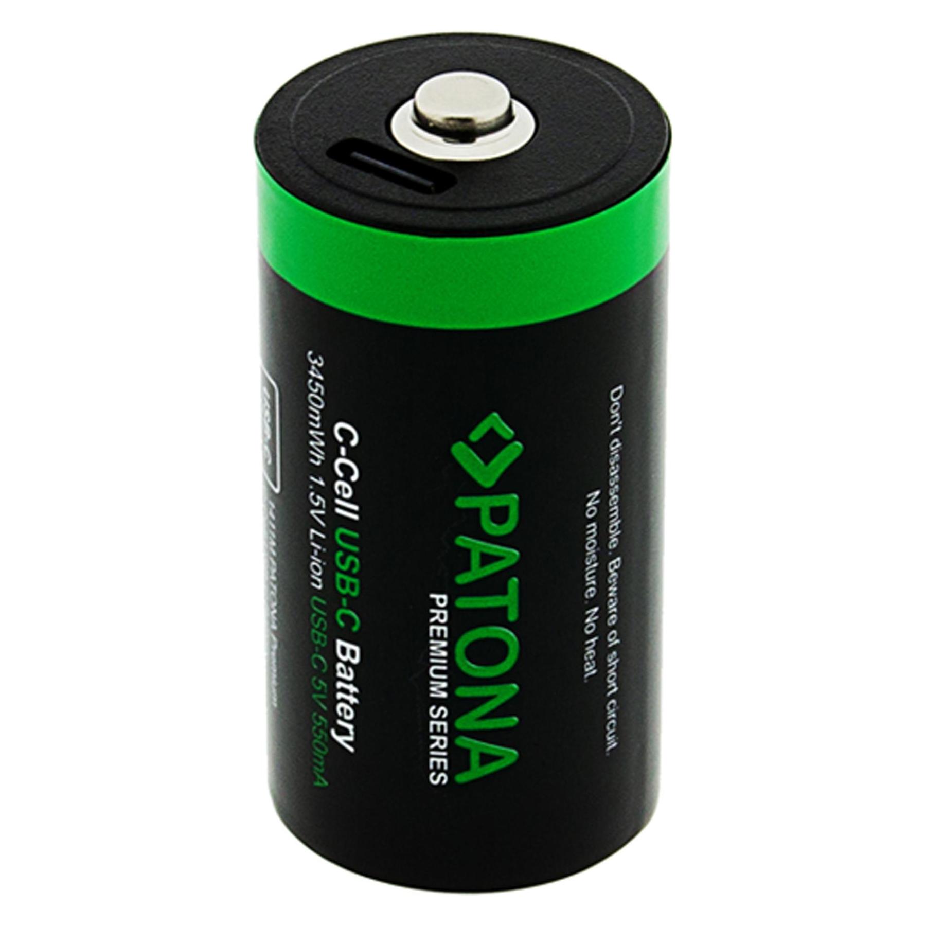 Patona Premium Akku 2x LR14 USB-C (2 Stk., R14, 2300 mAh) (1411)