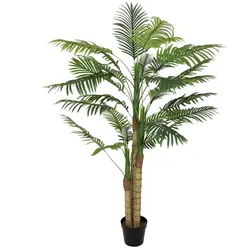 EUROPALMS Areca Palme, 3-stämmig, Kunstpflanze, 150cm