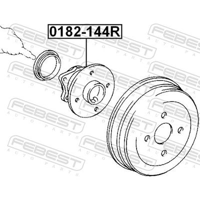 FEBEST Radnabe Hinterachse 0182-144R für TOYOTA