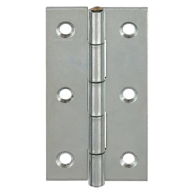 Vormann Scharnier Höhe 70 mm Breite 38 mm Stärke 1,4 mm Stahl blau verzinkt gerollt, schmal (000501070Z)