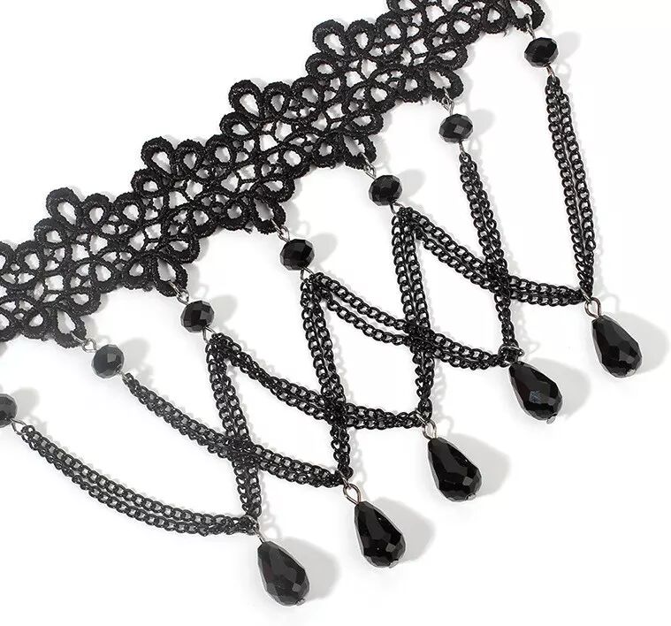 INF Retro-Spitze-Anhänger Gothic Halskette