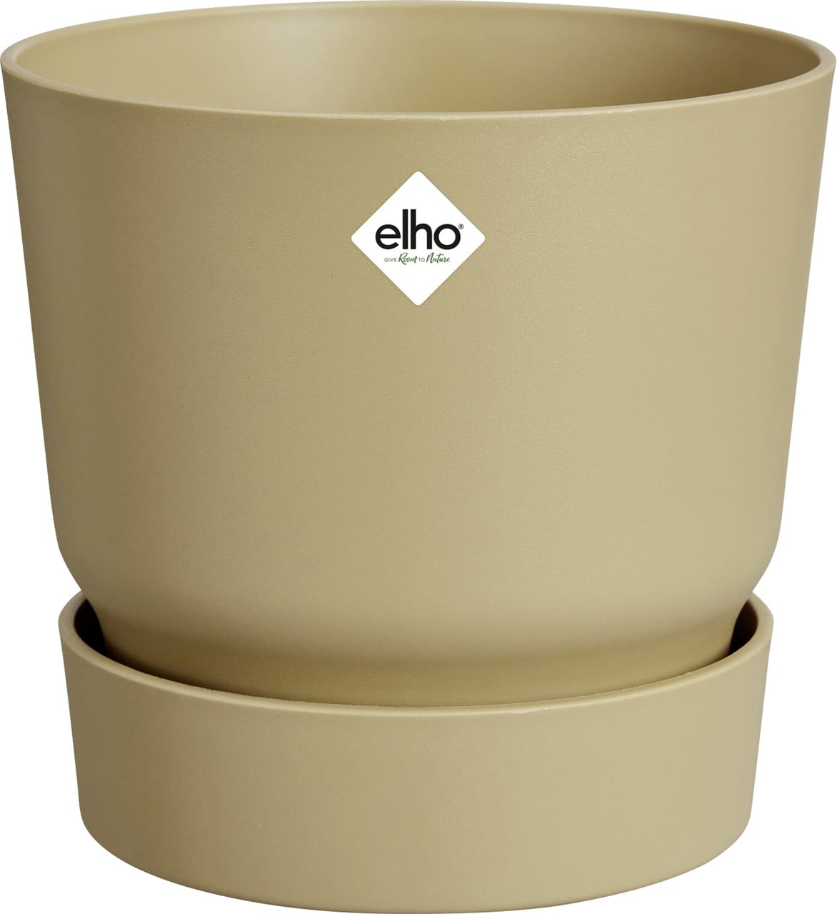 Elho Übertopf Greenville mit integrierten Wasserbehälter Kunststoff beige Ø 30 x 28 cm