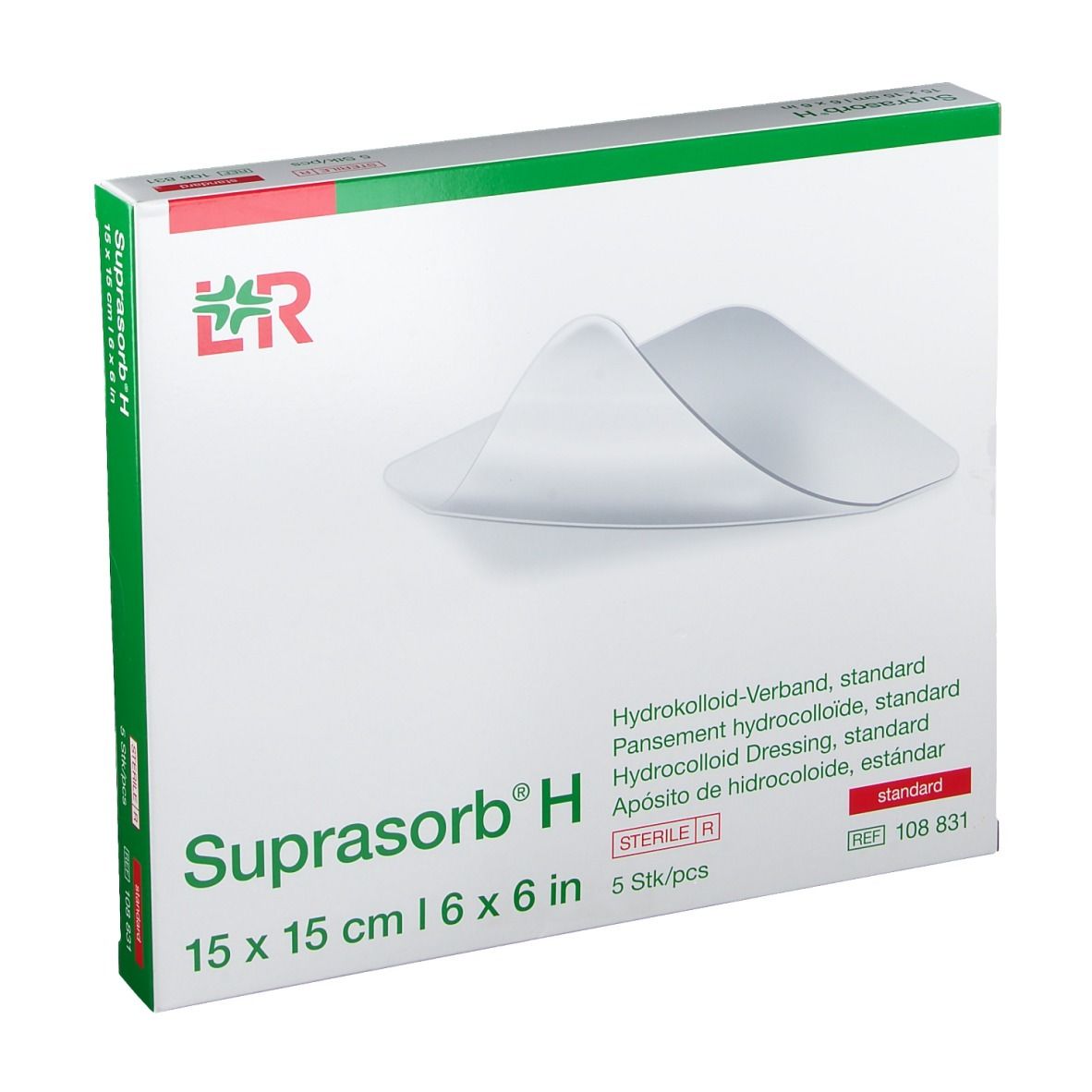Suprasorb H Hydrokoll.Verb.standard 15x15 cm 5 St Verband