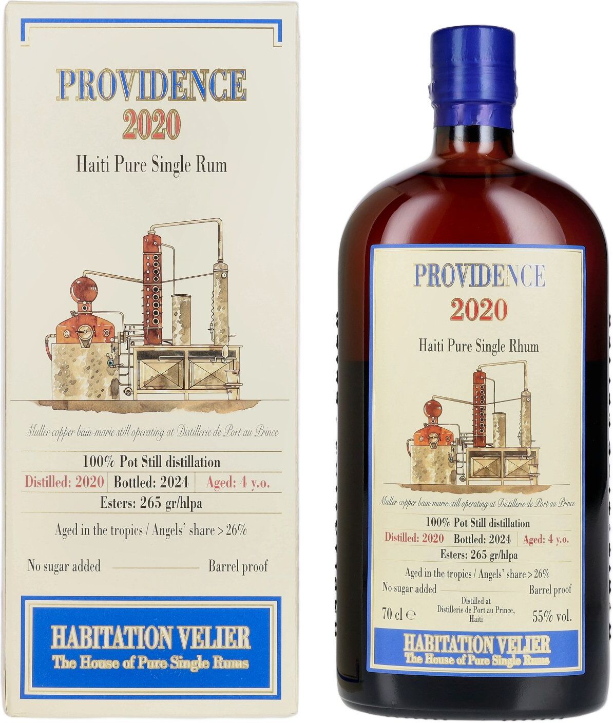 Habitation Velier PROVIDENCE Haiti Pure Single Rum 2020 55% Vol. 0,7l in Geschenkbox