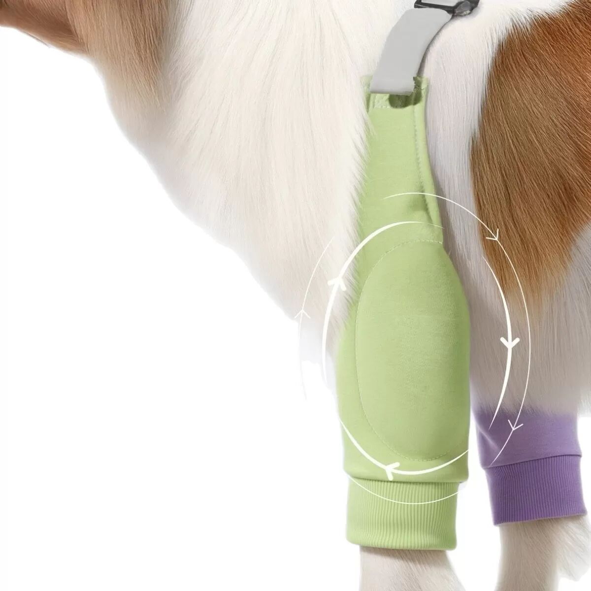 INF Ganzjahres-Vorderbein-Ellbogenschutz für Hunde – Gepolsterte, abriebfeste Manschette mit verstellbaren elastischen Gurten L