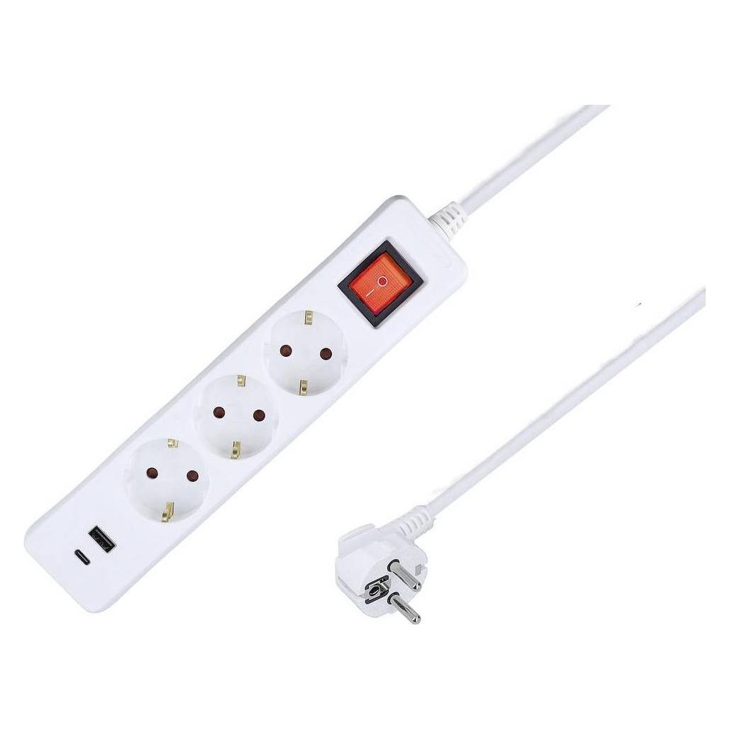 As - Schwabe Steckdosenleiste mit USB-Port (3x, CEE 7/3, 1.40 m) (11375)