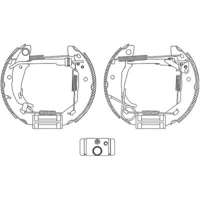 Hella Bremsbackensatz [Hersteller-Nr. 8DB355005-061] für Mercedes-Benz