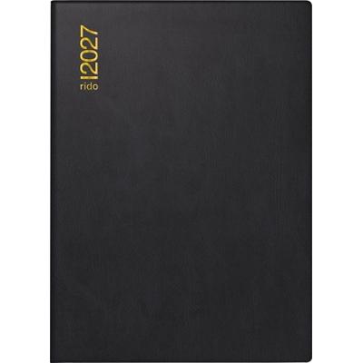 rido/idé 7018182907 Taschenkalender Mod. Technik II 2027 A6, Kunststoff, schwarz