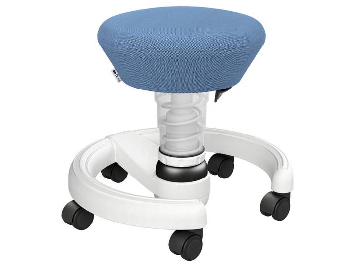 Aeris Kinderhocker, Blau, Weiß, Metall, Uni, 48x32-47.5x48 cm, Kinderzimmer & Jugendzimmer, Kindermöbel, Kindersitzmöbel & Kindertische, Kinderstühle