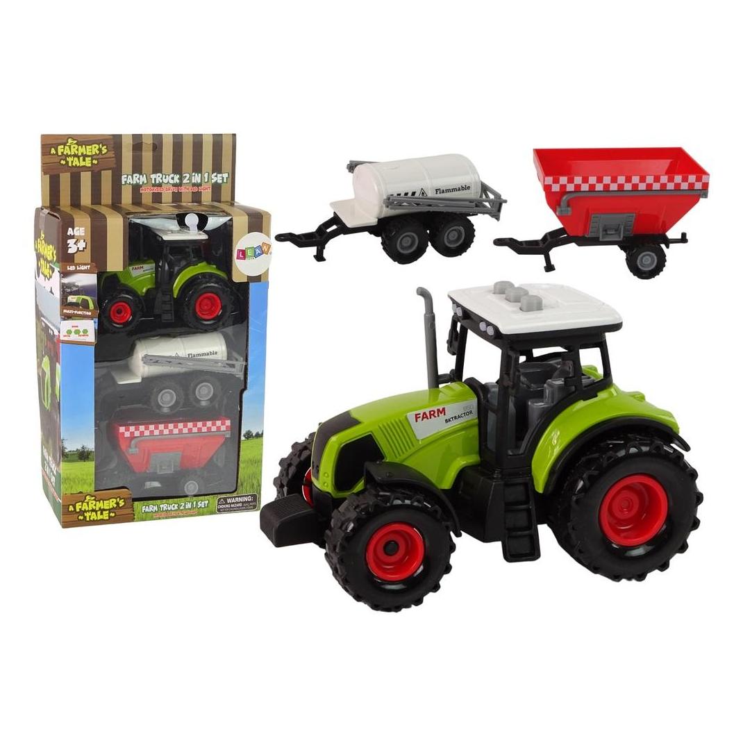 Lean Toys Ackerschlepper-Set + 2 Ackermaschinen Ackerschlepper-Set (25252077)