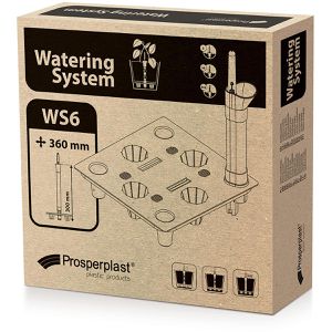 Prosperplast Erd-Bewässerungs-Set WS6, 36 x 36 x 6,5 cm, quadratisch, für Rato, Urbi