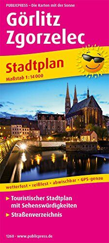 Görlitz, Zgorzelec: Touristischer Stadtplan mit Sehenswürdigkeiten und Straßenverzeichnis. 1:14000 (Stadtplan / SP) - Preis vom 10.10.2026 11:48:34 h
