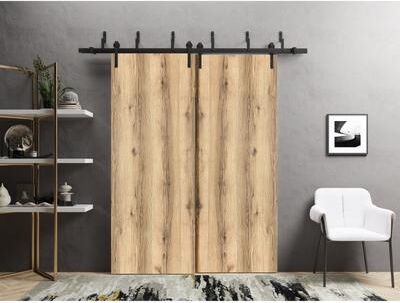 SARTODOORS Planum 0010 Oak Wood Barn Bypass Doors
