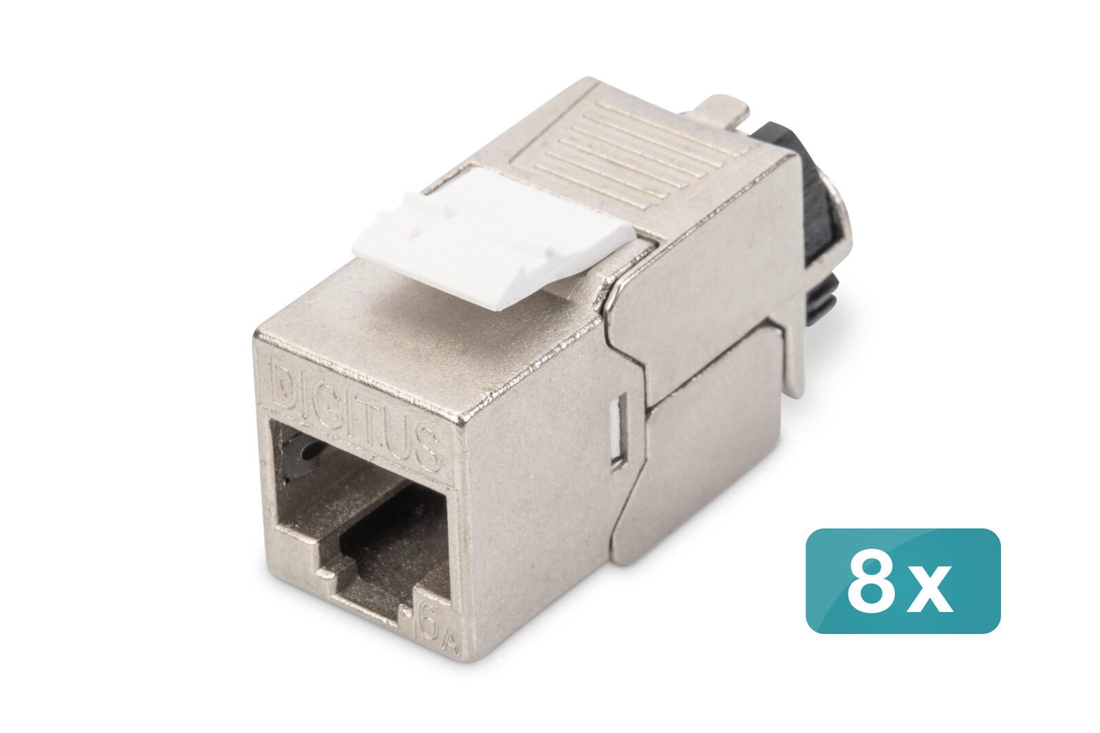 Digitus CAT 6A Keystone Modul, geschirmt, 8 Stück werkzeugfreie Verbindung DN-93617-8