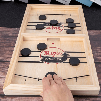 Playful Picks Wooden Slingshot Puck Game For Kids & Adults Wooden Slingshot Puck Game For Kids & Adults