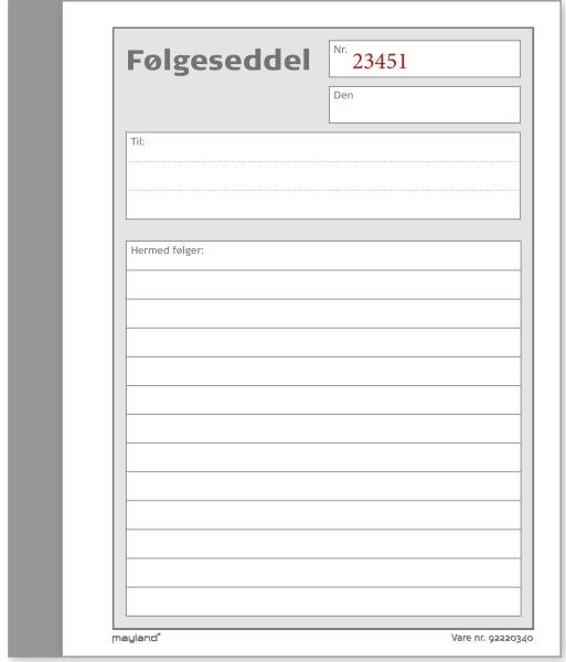 Mayland Blanket   Følgeseddelbog   3x50 Blade