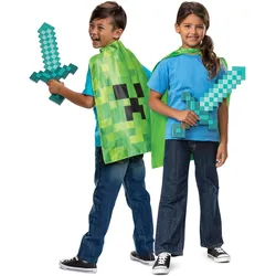 Jakks Pacific DISGUISE 156239 Minecraft Creeper Dress Up, 6+, Diamond, one Size