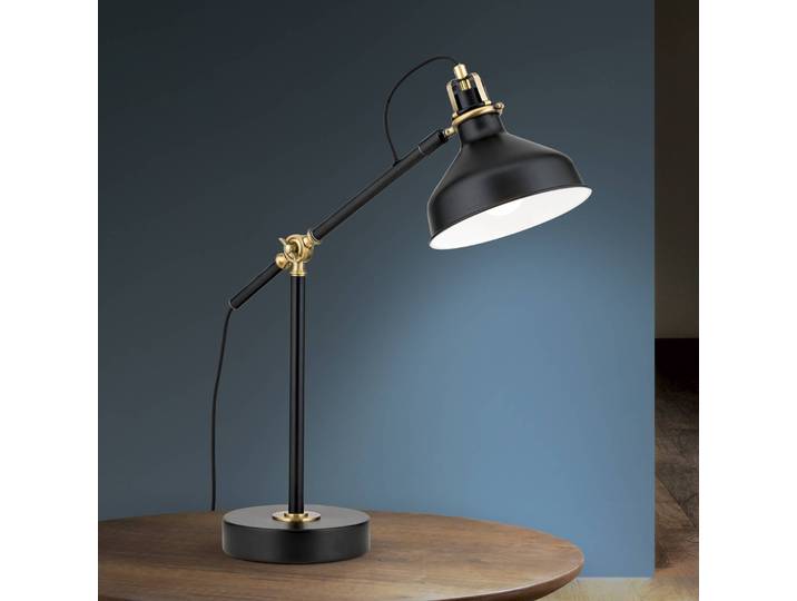 ORION Tischlampe Schiller, schwarz, für Wohn- / Esszimmer, Metall, Modern