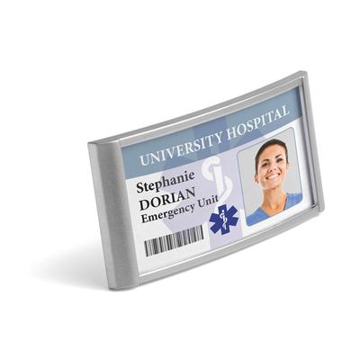 Durable Namensschild A6 mit Textilband DUO, transparent/schwarz, 105 x 148 mm, 10 Stück