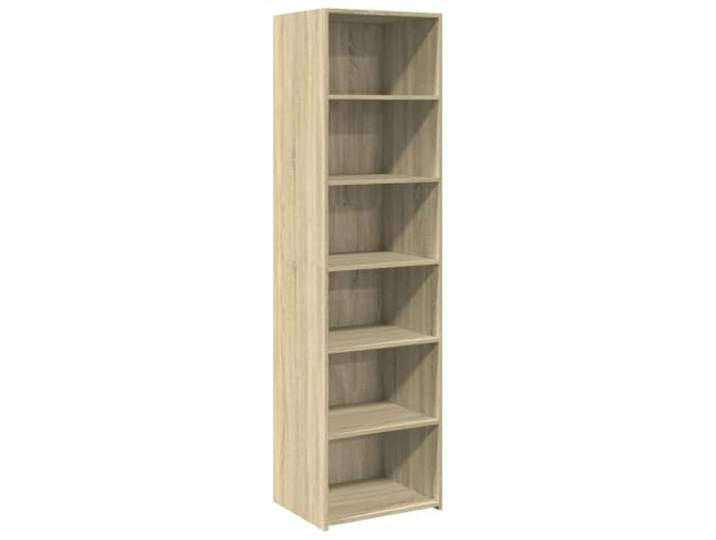 HGFDVCMR Highboard Sonoma-Eiche 50x41x185 cm Holzwerkstoff Schrank Schlankes Standregal in Sonoma-Eiche für Wohnzimmer und Flur mit reichlich Stauraum und pflegeleichter Oberfläche.