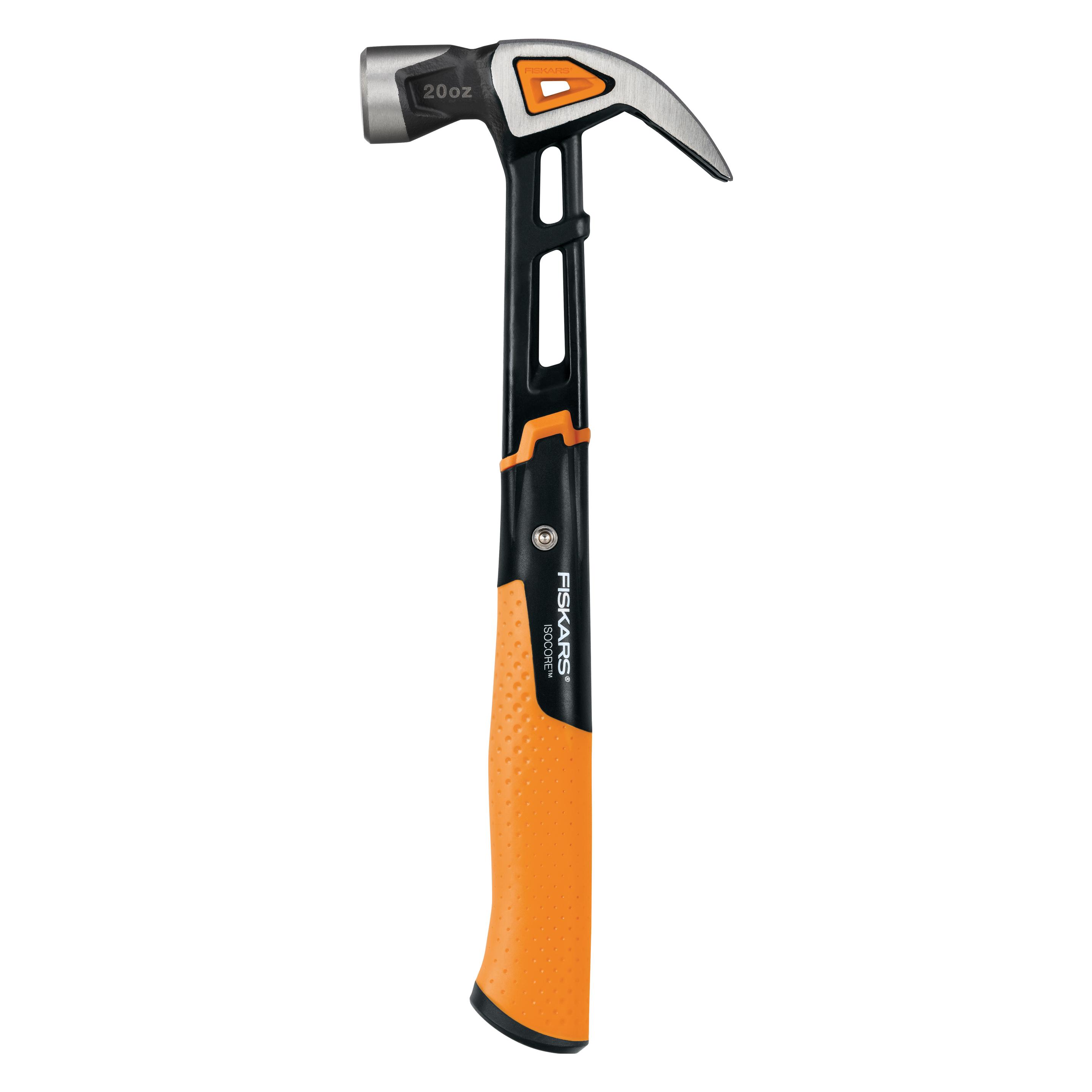 Fiskars IsoCore lenktas dailidės plaktukas L 20oz (915 g) (FS1027203)