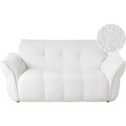 2-SITZER-SOFA Bouclé Weiß Halba