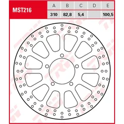 TRW Bremsscheibe MST216 mit Zulassung