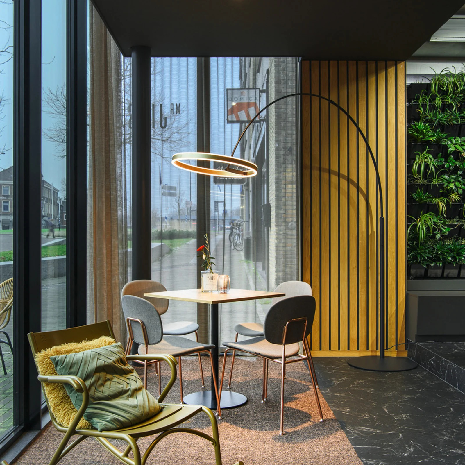 SLV One Bow Vloerlamp Modern Zwart/Goud/Messing