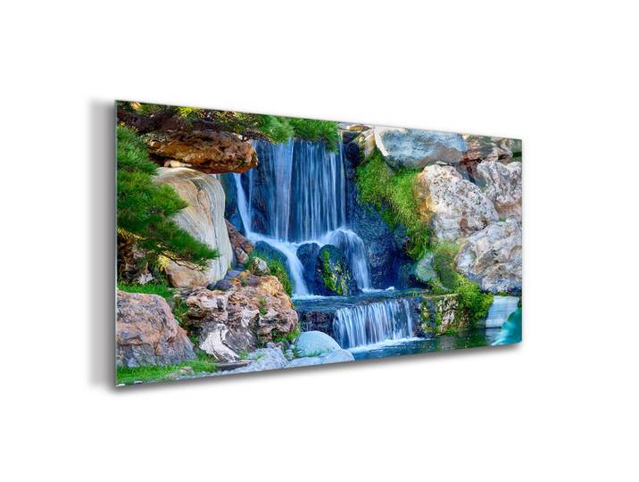 Tulup Glasbild 100x50 cm Landschaftspanorama, Grün, Glas, 100x50 cm, Bilder & Rahmen, Bilder, Glasbilder